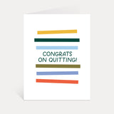 congrats on quitting funny greeting card co-worker gift idea