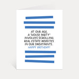 at our age age house party funny birthday card