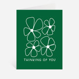 thinking of you flower greeting card