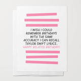 Swiftie Lyrics Belated Birthday Card