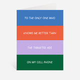 Targeted Ads Greeting Card