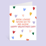 Book Lovers Never Go To Bed Alone Valentine's Day Card