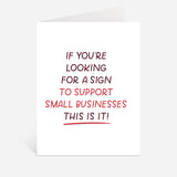 Support Small Business Greeting Card