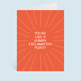 Human Exclamation Point Greeting Card