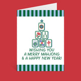 Merry Mahjong & Happy New Year Greeting Card