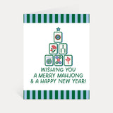 Merry Mahjong & Happy New Year Greeting Card