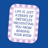 Reading Books Obstacles Funny Sticker