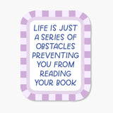 Reading Books Obstacles Funny Sticker
