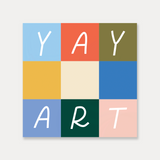 yay art colorful checkerboard vinyl sticker