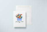 Sending Love Floral Envelope Greeting Card