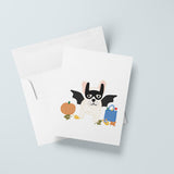 french bulldog halloween dog costume trick or treat greeting card small business michigan