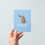 Have A Sweet Holiday Michigan Gingerbread Greeting Card