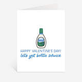 Happy Valentine's Day, Let's Get Bottle Service Ranch Dressing Card by Just Follow Your Art small business