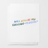 Will You Be My Grooms-Person? Card | Wedding Party Card, Inclusive Cards