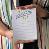 lined notepad by just follow your art small business stationery