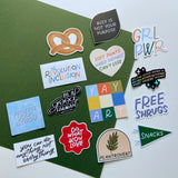 water resistant  stickers just follow your art woman owned small business