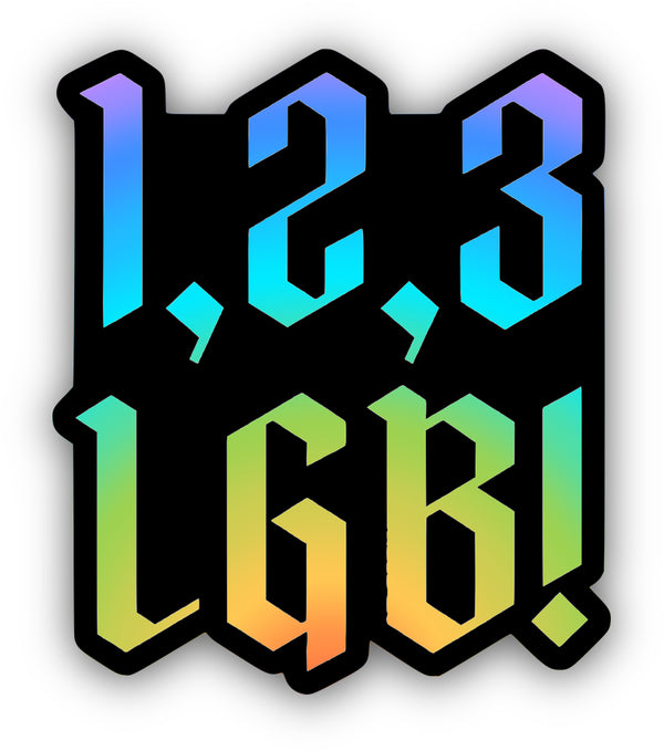 1, 2, 3 LGB! Swiftie Holographic Sticker