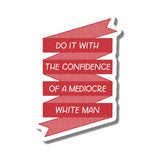 Red ribbon feminist sticker durable waterproof stickers