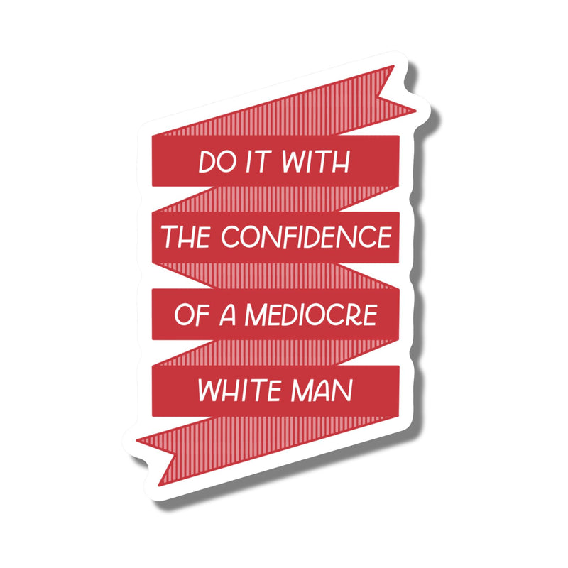 Red ribbon feminist sticker durable waterproof stickers