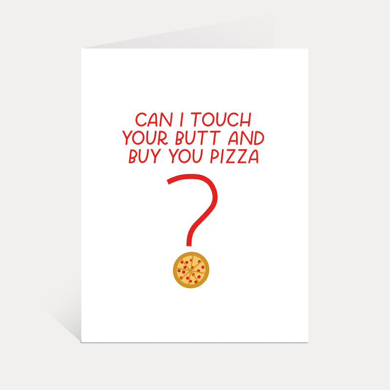 funny pizza greeting card by just follow your art
