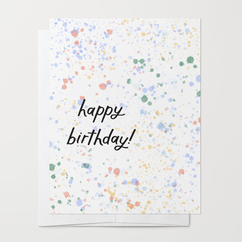 Happy Birthday Splatter Card