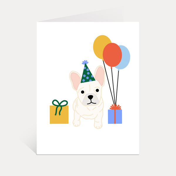 french bulldog birthday card by just follow your art