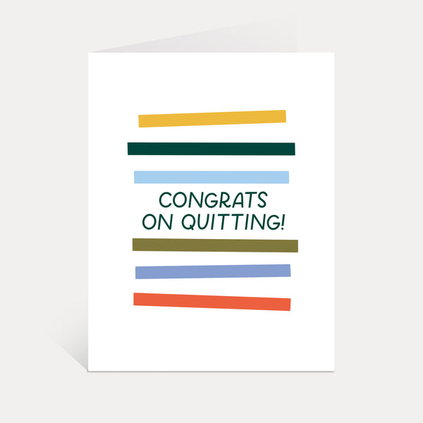 congrats on quitting funny greeting card co-worker gift idea