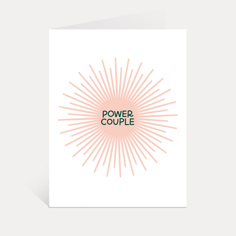 Power Couple greeting card for anniversary, relationship, wedding gift card.