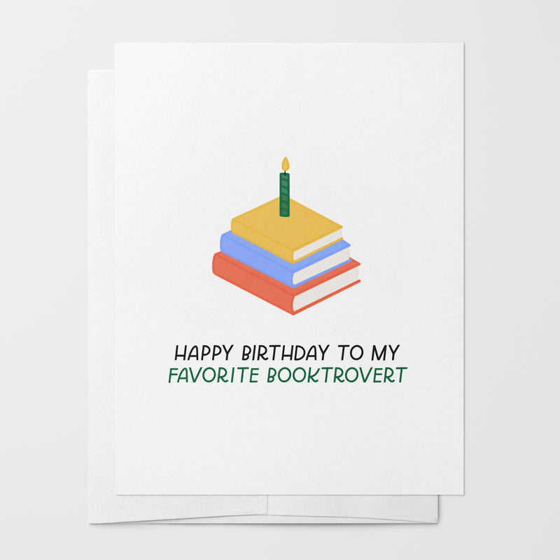Booktrovert birthday card and book lover collection