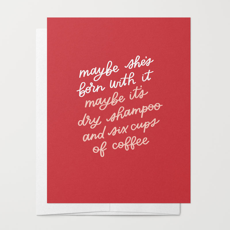 Dry Shampoo And Coffee Card