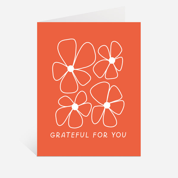 Bloom grateful for you greeting card by Just Follow Your Art