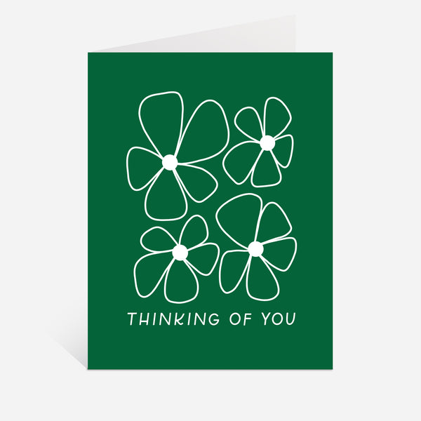 thinking of you flower greeting card