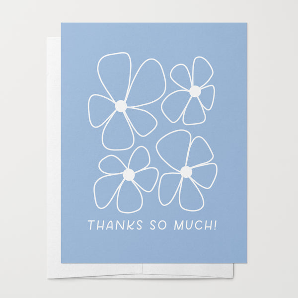 thanks so much flower greeting card