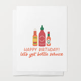 Happy Birthday, Let's Get Bottle Service Hot Sauce Card