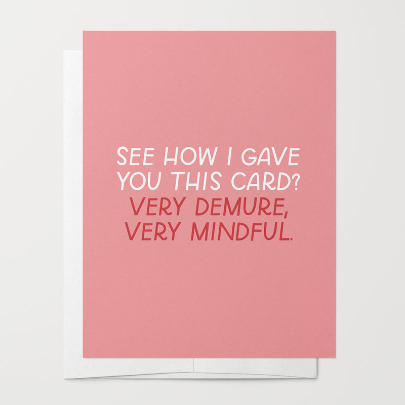 Very Demure Card