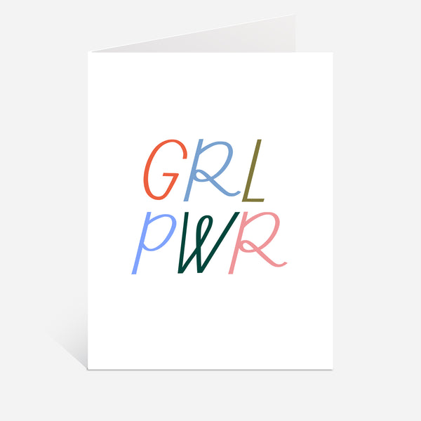 GRL PWR Girl Power Greeting Card