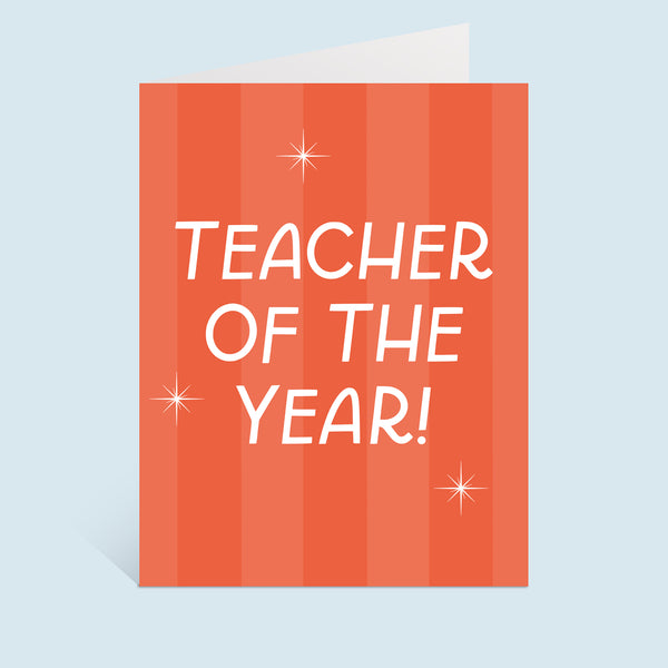 Teacher Of The Year Greeting Card