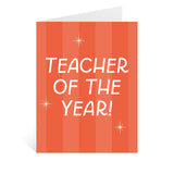 Teacher Of The Year Greeting Card