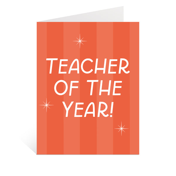 Teacher Of The Year Greeting Card