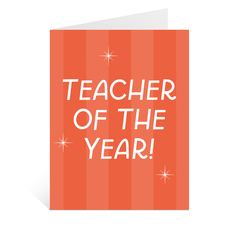 Teacher Of The Year Greeting Card