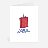 Books Over Cake Greeting Card