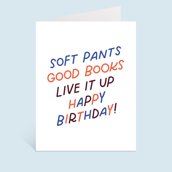 Live It Up Books Birthday Card