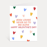 Book Lovers Never Go To Bed Alone Valentine's Day Card