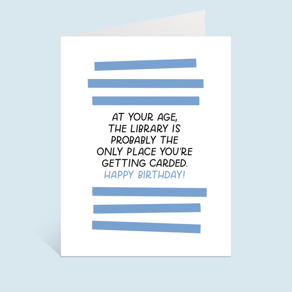Library Card Birthday Greeting Card
