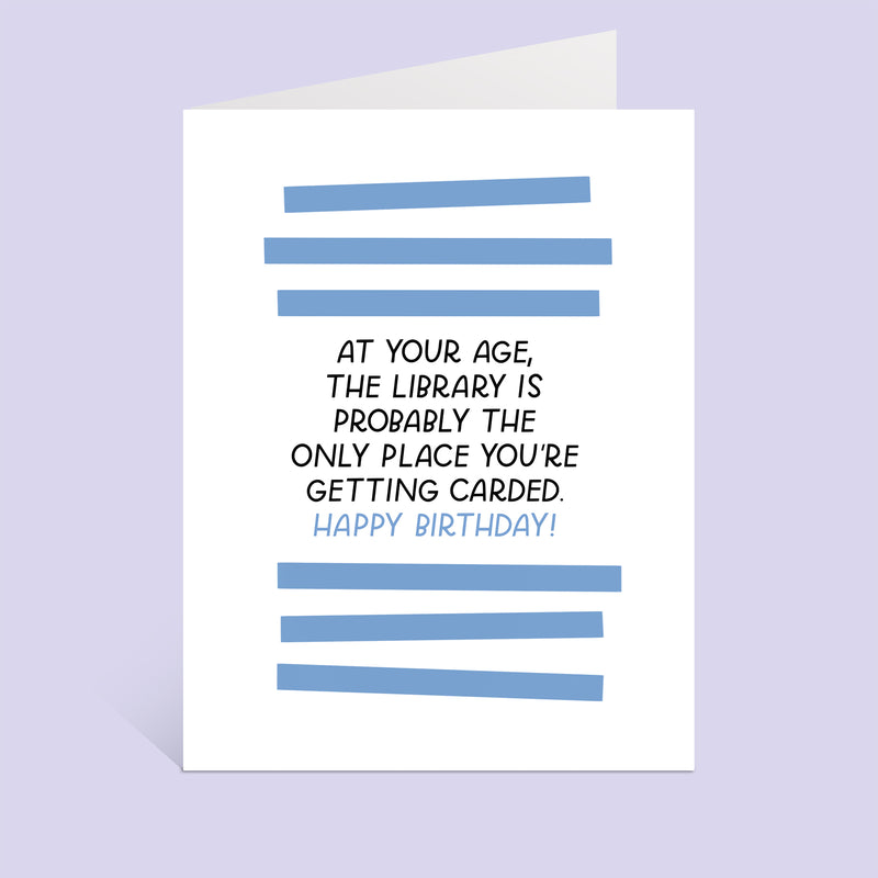 Library Card Birthday Greeting Card