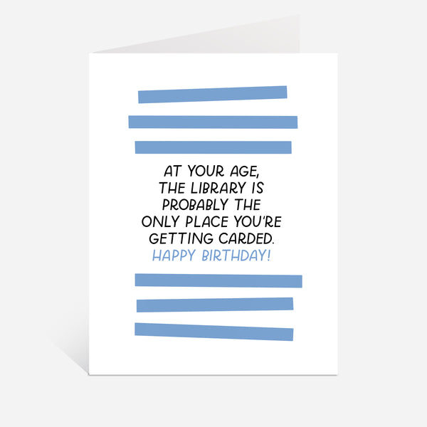 Library Card Birthday Greeting Card