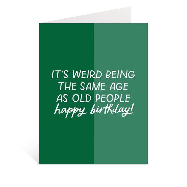 Old People Birthday Greeting Card