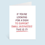 Support Small Business Greeting Card