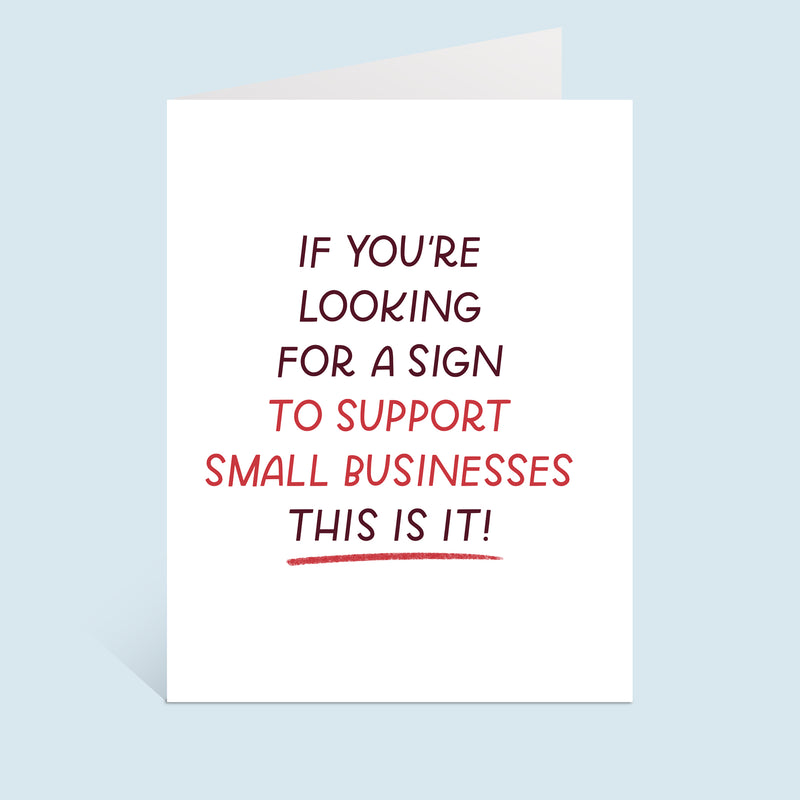 Support Small Business Greeting Card