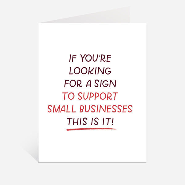 Support Small Business Greeting Card